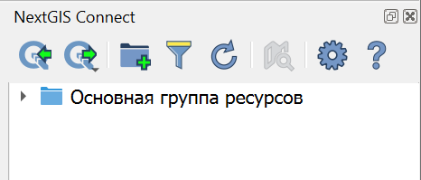 Панель модуля расширения NextGIS Connect